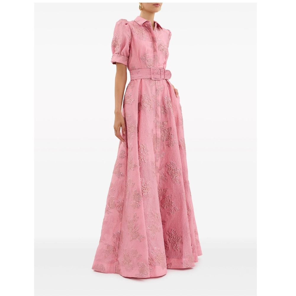 Rebecca Vallance Pink Puff Sleeve Gown - Picture 2 of 6